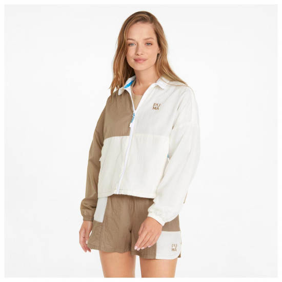 Puma Γυναικείο μπουφάν Infuse Woven Jacket Tiger Puma Γυναικείο μπουφάν Infuse Woven Jacket Tiger